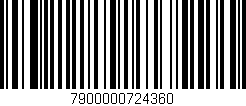 Código de barras (EAN, GTIN, SKU, ISBN): '7900000724360'