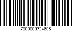 Código de barras (EAN, GTIN, SKU, ISBN): '7900000724605'