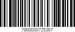 Código de barras (EAN, GTIN, SKU, ISBN): '7900000725367'