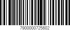 Código de barras (EAN, GTIN, SKU, ISBN): '7900000725602'