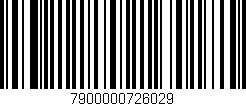 Código de barras (EAN, GTIN, SKU, ISBN): '7900000726029'