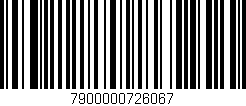 Código de barras (EAN, GTIN, SKU, ISBN): '7900000726067'