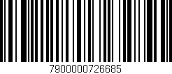 Código de barras (EAN, GTIN, SKU, ISBN): '7900000726685'