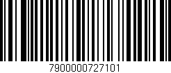 Código de barras (EAN, GTIN, SKU, ISBN): '7900000727101'