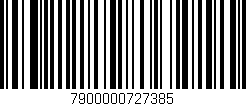 Código de barras (EAN, GTIN, SKU, ISBN): '7900000727385'