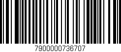 Código de barras (EAN, GTIN, SKU, ISBN): '7900000736707'