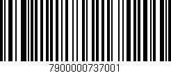 Código de barras (EAN, GTIN, SKU, ISBN): '7900000737001'