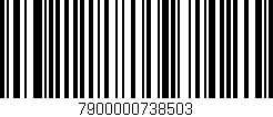 Código de barras (EAN, GTIN, SKU, ISBN): '7900000738503'