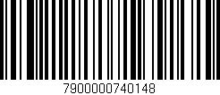 Código de barras (EAN, GTIN, SKU, ISBN): '7900000740148'