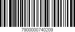 Código de barras (EAN, GTIN, SKU, ISBN): '7900000740209'