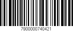 Código de barras (EAN, GTIN, SKU, ISBN): '7900000740421'