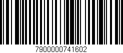 Código de barras (EAN, GTIN, SKU, ISBN): '7900000741602'