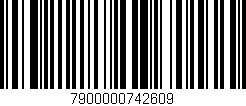 Código de barras (EAN, GTIN, SKU, ISBN): '7900000742609'