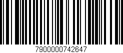 Código de barras (EAN, GTIN, SKU, ISBN): '7900000742647'