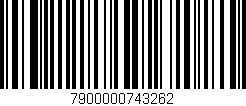 Código de barras (EAN, GTIN, SKU, ISBN): '7900000743262'