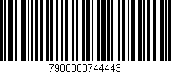 Código de barras (EAN, GTIN, SKU, ISBN): '7900000744443'