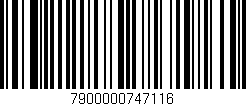 Código de barras (EAN, GTIN, SKU, ISBN): '7900000747116'