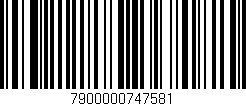 Código de barras (EAN, GTIN, SKU, ISBN): '7900000747581'