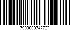 Código de barras (EAN, GTIN, SKU, ISBN): '7900000747727'