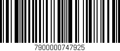 Código de barras (EAN, GTIN, SKU, ISBN): '7900000747925'