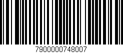 Código de barras (EAN, GTIN, SKU, ISBN): '7900000748007'