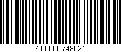 Código de barras (EAN, GTIN, SKU, ISBN): '7900000748021'