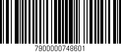 Código de barras (EAN, GTIN, SKU, ISBN): '7900000748601'
