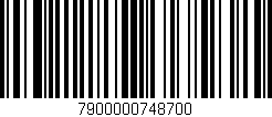 Código de barras (EAN, GTIN, SKU, ISBN): '7900000748700'