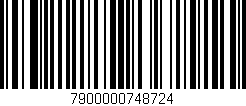 Código de barras (EAN, GTIN, SKU, ISBN): '7900000748724'