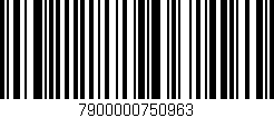 Código de barras (EAN, GTIN, SKU, ISBN): '7900000750963'