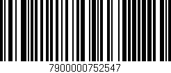Código de barras (EAN, GTIN, SKU, ISBN): '7900000752547'