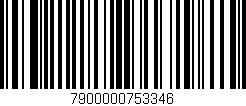 Código de barras (EAN, GTIN, SKU, ISBN): '7900000753346'