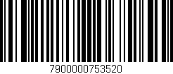 Código de barras (EAN, GTIN, SKU, ISBN): '7900000753520'