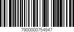 Código de barras (EAN, GTIN, SKU, ISBN): '7900000754947'