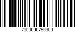 Código de barras (EAN, GTIN, SKU, ISBN): '7900000758600'