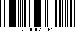 Código de barras (EAN, GTIN, SKU, ISBN): '7900000790051'