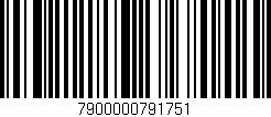 Código de barras (EAN, GTIN, SKU, ISBN): '7900000791751'