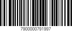 Código de barras (EAN, GTIN, SKU, ISBN): '7900000791997'