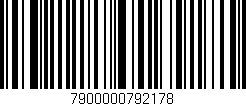 Código de barras (EAN, GTIN, SKU, ISBN): '7900000792178'