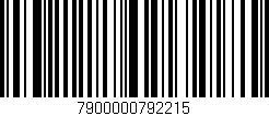 Código de barras (EAN, GTIN, SKU, ISBN): '7900000792215'