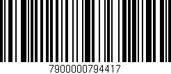 Código de barras (EAN, GTIN, SKU, ISBN): '7900000794417'