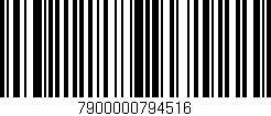 Código de barras (EAN, GTIN, SKU, ISBN): '7900000794516'