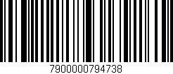 Código de barras (EAN, GTIN, SKU, ISBN): '7900000794738'
