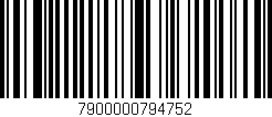 Código de barras (EAN, GTIN, SKU, ISBN): '7900000794752'