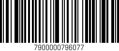Código de barras (EAN, GTIN, SKU, ISBN): '7900000796077'