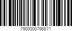Código de barras (EAN, GTIN, SKU, ISBN): '7900000796671'