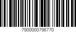 Código de barras (EAN, GTIN, SKU, ISBN): '7900000796770'