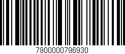 Código de barras (EAN, GTIN, SKU, ISBN): '7900000796930'