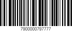 Código de barras (EAN, GTIN, SKU, ISBN): '7900000797777'
