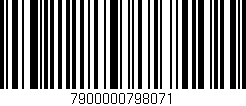 Código de barras (EAN, GTIN, SKU, ISBN): '7900000798071'
